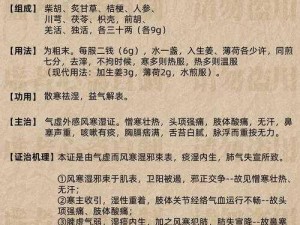 化毒散：守护健康之宝，深入解析其神奇功效与作用