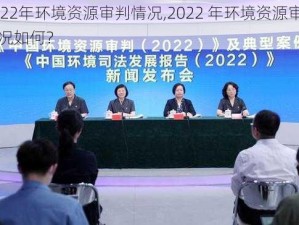 2022年环境资源审判情况,2022 年环境资源审判情况如何？