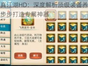 探索真江湖HD：深度解析顶级装备养成系统，步步打造专属神器