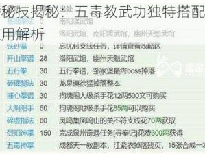 江湖秘技揭秘：五毒教武功独特搭配与实战应用解析