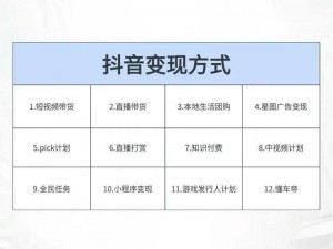 抖音赚钱攻略：揭秘抖音赚钱方法与技巧，短视频变现全解析