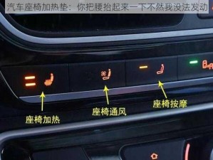 汽车座椅加热垫：你把腰抬起来一下不然我没法发动