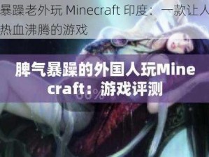 暴躁老外玩 Minecraft 印度：一款让人热血沸腾的游戏