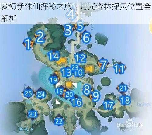 梦幻新诛仙探秘之旅：月光森林探灵位置全解析