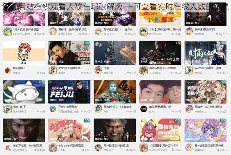 免费网站在线观看人数在哪破解版——可查看实时在线人数的工具
