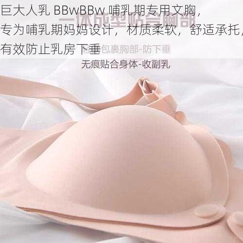 巨大人乳 BBwBBw 哺乳期专用文胸，专为哺乳期妈妈设计，材质柔软，舒适承托，有效防止乳房下垂