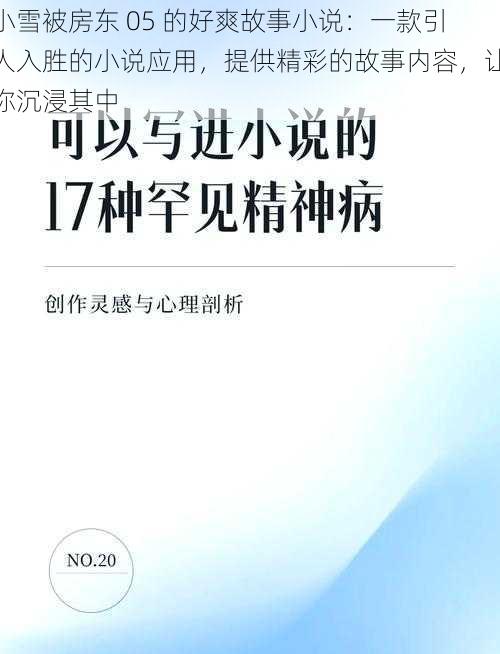 小雪被房东 05 的好爽故事小说：一款引人入胜的小说应用，提供精彩的故事内容，让你沉浸其中