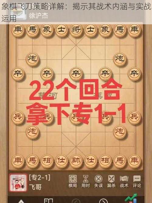 象棋飞刀策略详解：揭示其战术内涵与实战运用