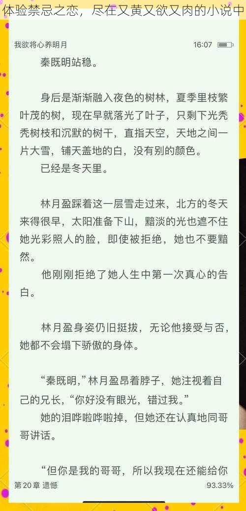 体验禁忌之恋，尽在又黄又欲又肉的小说中