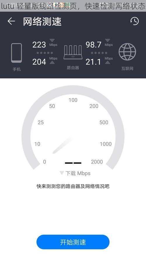 lutu 轻量版线路检测页，快速检测网络状态