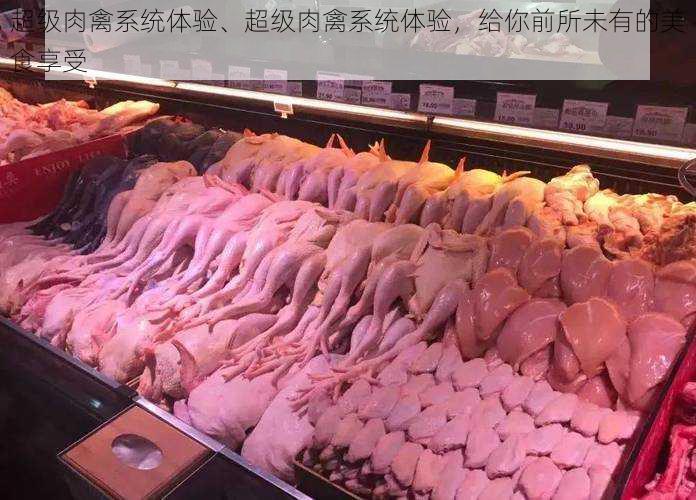 超级肉禽系统体验、超级肉禽系统体验，给你前所未有的美食享受