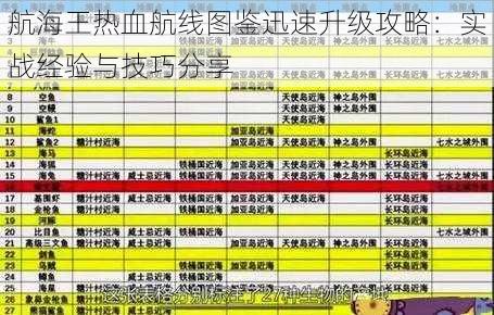 航海王热血航线图鉴迅速升级攻略：实战经验与技巧分享