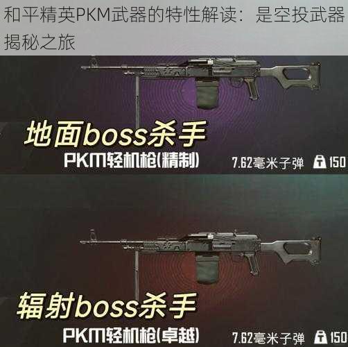 和平精英PKM武器的特性解读：是空投武器揭秘之旅