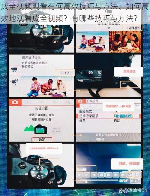 成全视频观看有何高效技巧与方法、如何高效地观看成全视频？有哪些技巧与方法？