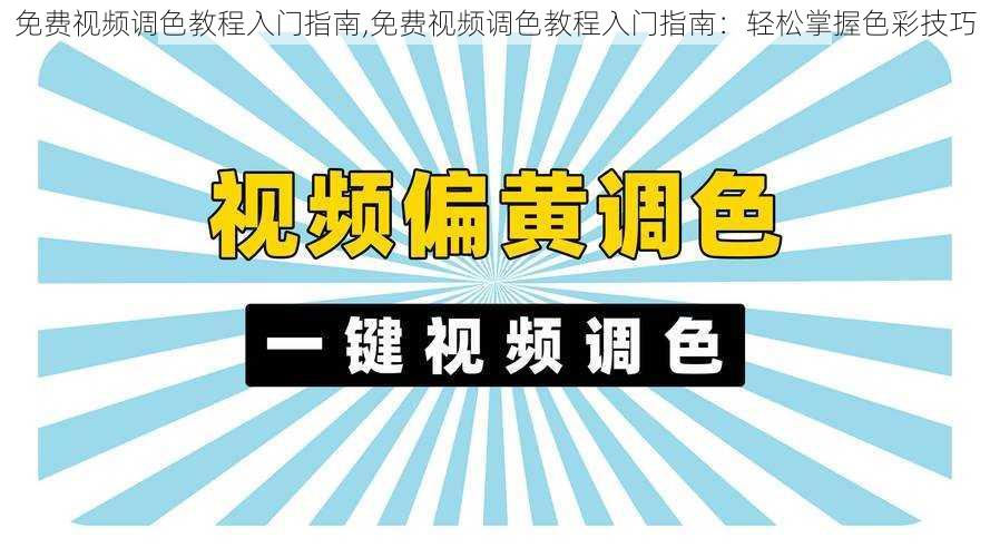 免费视频调色教程入门指南,免费视频调色教程入门指南：轻松掌握色彩技巧