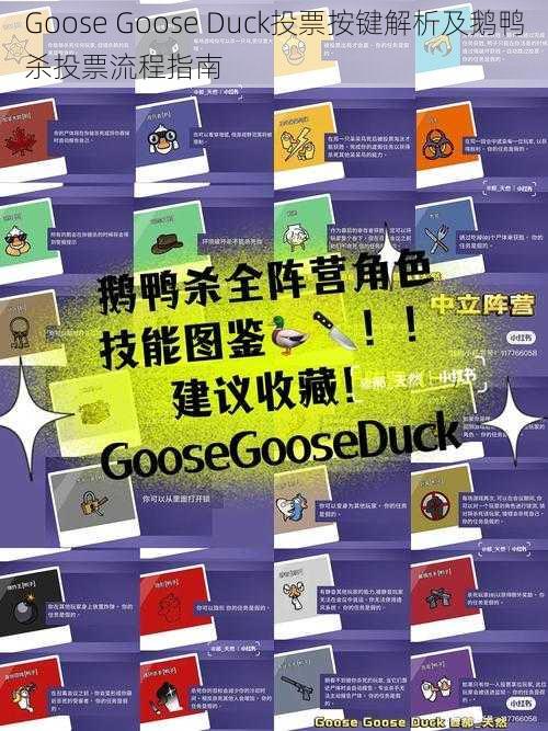 Goose Goose Duck投票按键解析及鹅鸭杀投票流程指南