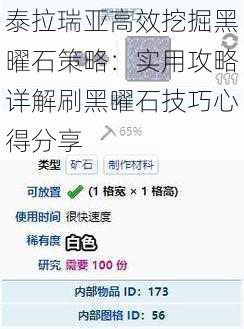 泰拉瑞亚高效挖掘黑曜石策略：实用攻略详解刷黑曜石技巧心得分享