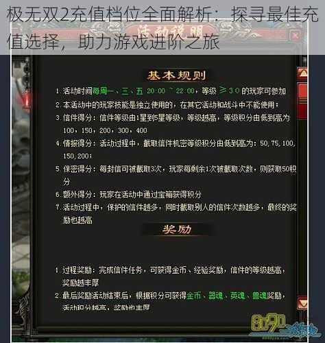 极无双2充值档位全面解析：探寻最佳充值选择，助力游戏进阶之旅