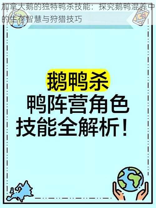 加拿大鹅的独特鸭杀技能：探究鹅鸭混养中的生存智慧与狩猎技巧