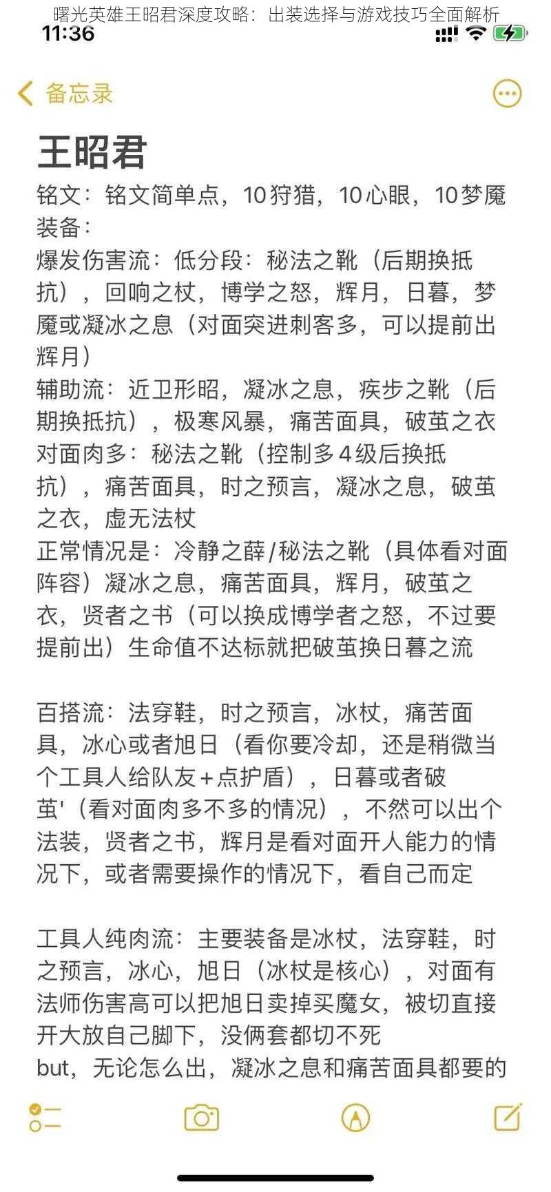 曙光英雄王昭君深度攻略：出装选择与游戏技巧全面解析